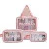 Large Waterproof Transparent PVC Cosmetic Bag Women Make Up Case Travel Zipper Makeup Beauty Wash Bag