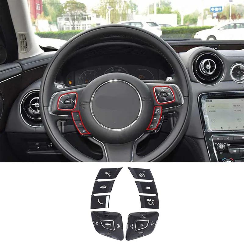 For Jaguar XF XJ 2010- aluminum alloy Black Button Stickers Car Accessories Interior AC Gear Switch Repair Decals