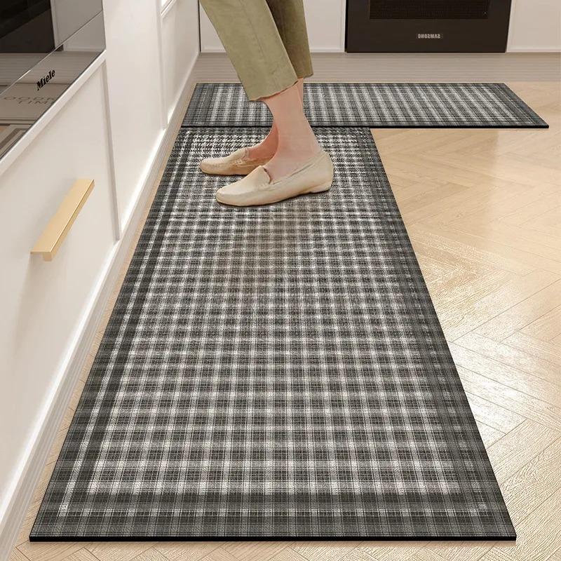 Carpet for Kitchen American Style Anti-slip Oil-proof Floor Mat Pvc Leather Waterproof Foot Mats Long Strip Home Decoration Rug