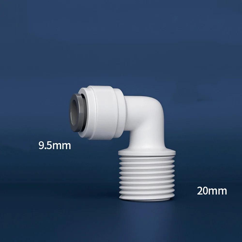 Fit 1/4" 3/8" OD Tube 90 Degree Elbow POM Quick Fitting Connector For Aquarium RO Water Filter Reverse Osmosis System