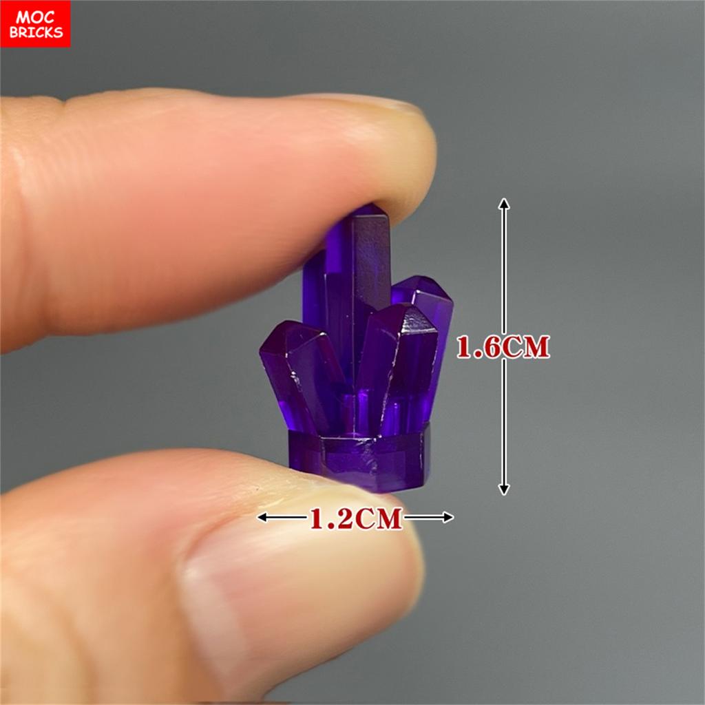 MOC Bricks Stone Gem Paint Ore Rock 1x1 Crystal 5 Point 29377 30385 28623 Educational Building Blocks