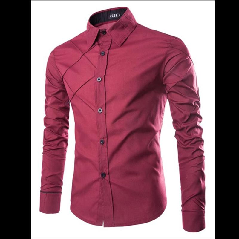 

Весенне-осенняя модная мужская рубашка с длинным рукавом, повседневная клетчатая рубашка с принтом M красный