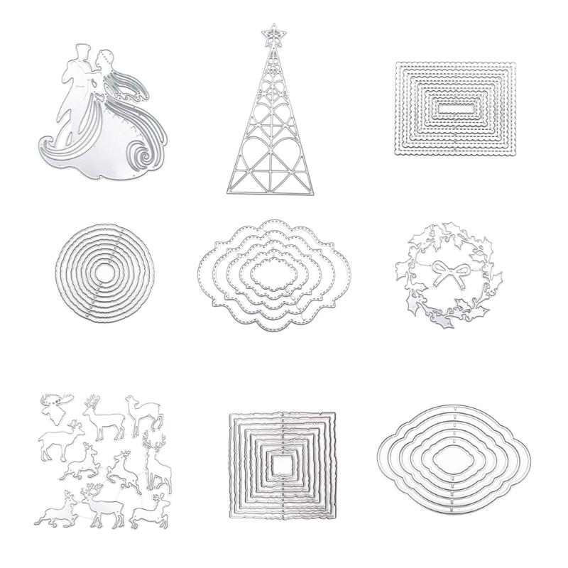 Reindeer Die Cuts Christmas Deer Metal Cutting Dies Cut Stencils for DIY Photo Scrapbooking Card Album Decorations