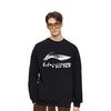 Li Ning Round Neck Printed Pullover Long Sleeve Sweatshirt Men Sweatshirt Black YWDT373-1