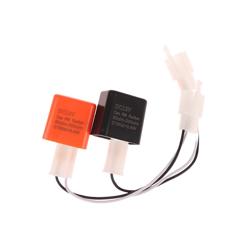 Adjustable 2-Pin Electronic Led Flasher Relay With Wires For Bikes Motorcycles Scooters Turn Signals Hyper Flash Blinkers Relay