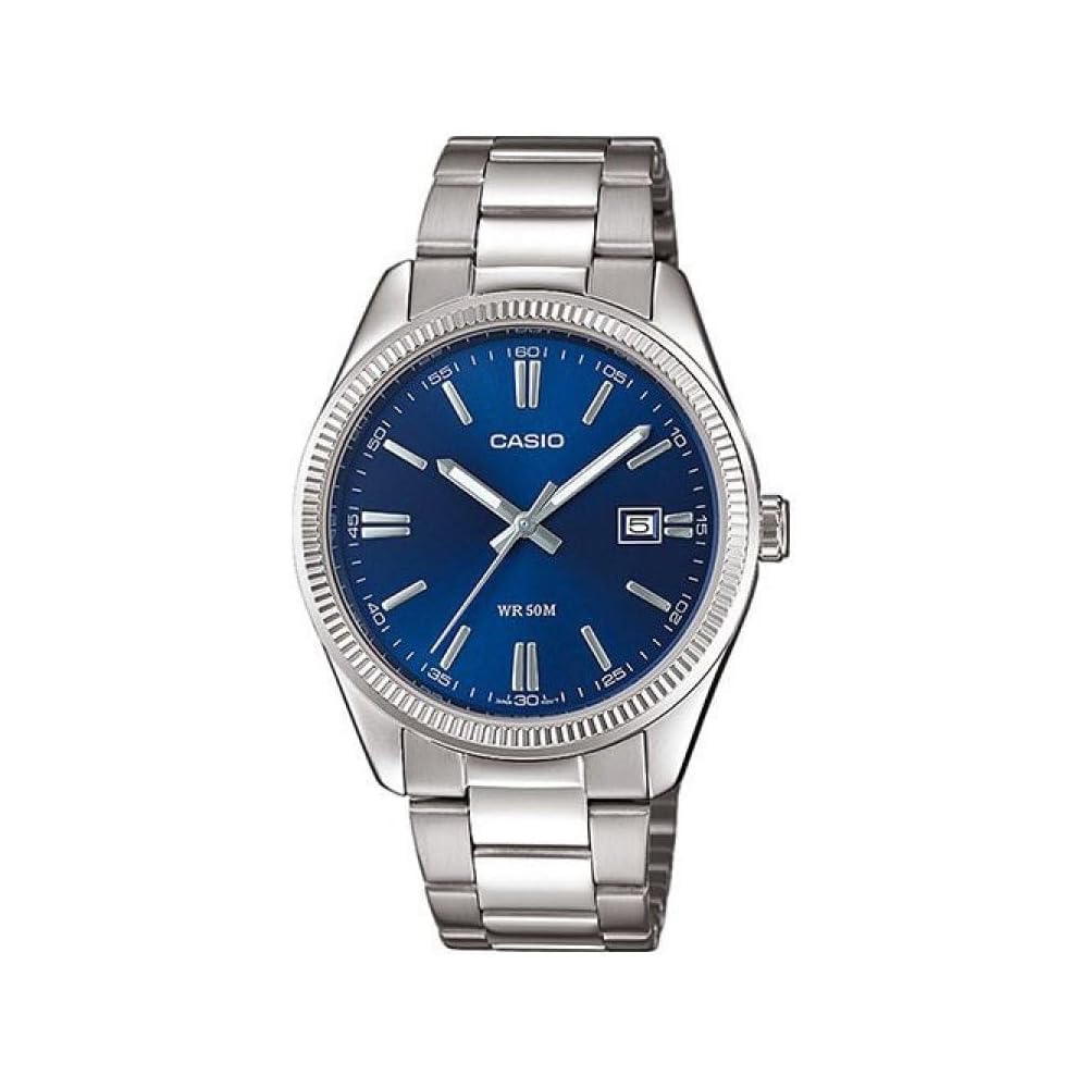 Casio MTP-1302PD Men s Blue Bracelet Watch Stainless Steel Water Resistant