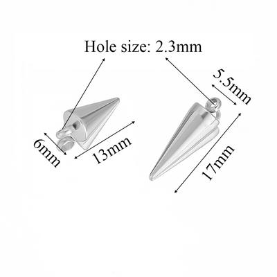 10pcs Gold Color Stainless Steel Circular Cone Charms DIY Jewelry Making Earrings Pendant Findings Handmade Bracelets Supplies
