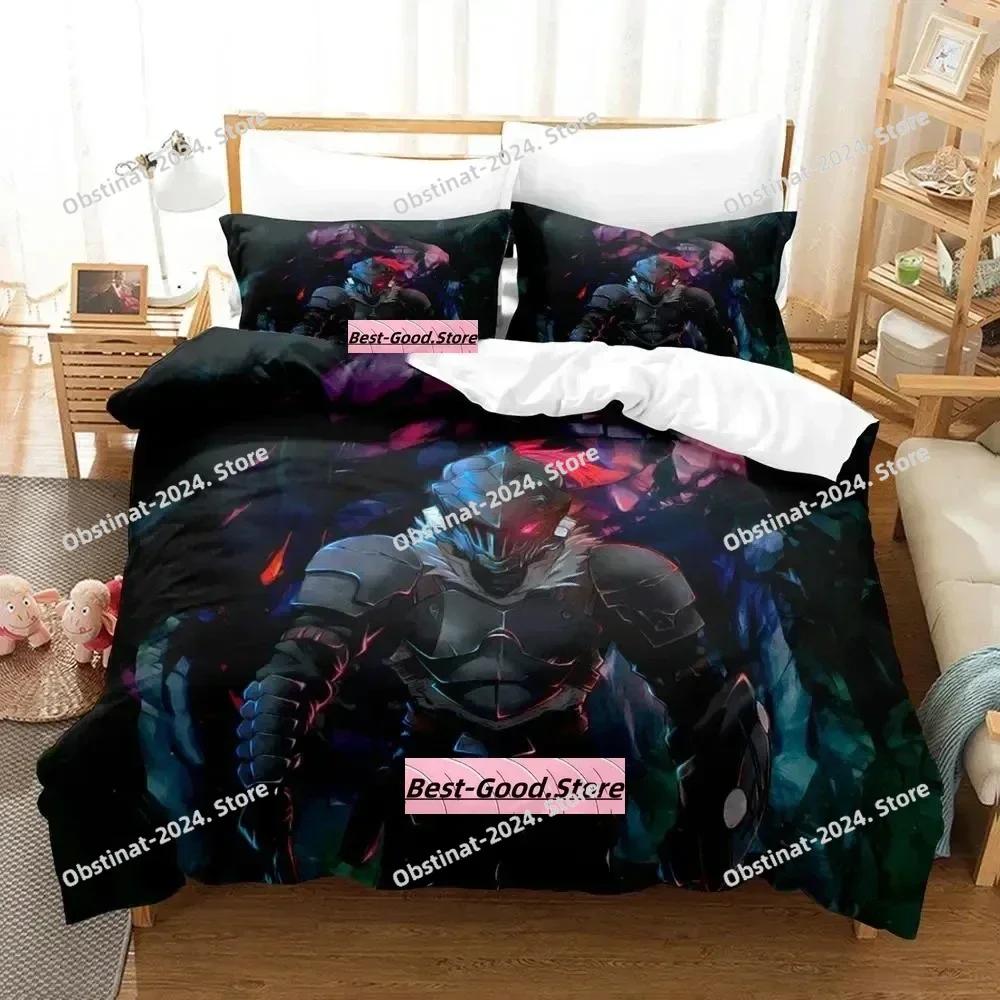 New Goblin Slayer Beding Set Single Twin Printed Bed Linen Set With Pilowcase Bed Soft Duvet Cover Single Double Quen Super King-Sized Dimensionsd