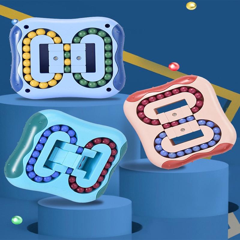 Kids Rotating Magic Bean Intelligence Fingertip Cube Toy Children Finger Gyro Magic Disk Learning Educational Cube Toys