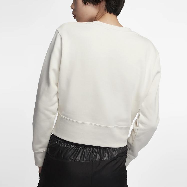 Nike Running Training Breathable Casual Crewneck Sweatshirt Women Sweatshirt Phantom-Grey White BV2801-030