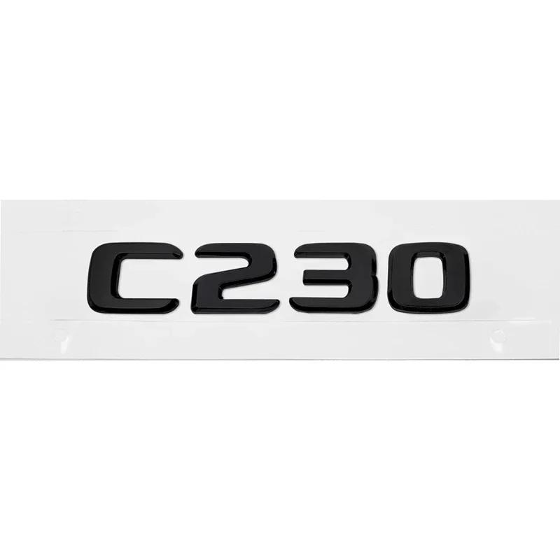 ABS Car Rear Trunk Emblem 3D Letters Tail Box Sticker Badge for Mercedes Benz C32 C36 C55 C63 C200 C220 C230 C Class W204 W205 KS6