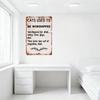 Vintage 'Cats Used to Be Worshipped' Metal Tin Sign - Rustic Aged Look, Wall Decor for Home, Bar, Cafe - Handwritten Text, Cross