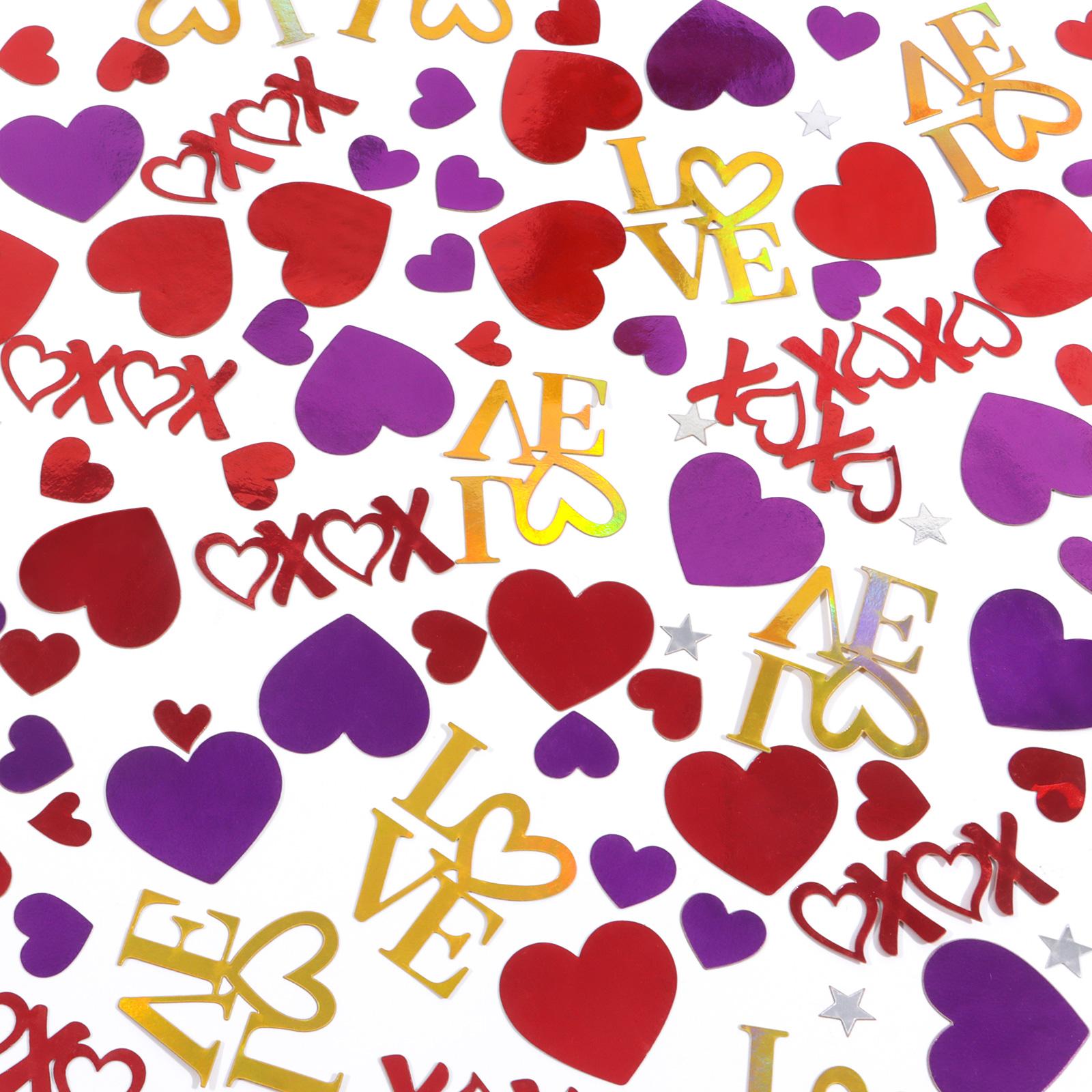 300 шт. Сердце Любовь Сердце Конфетти Декорация Бумага День Святого Валентина Сердце Настольные Украшения День Святого Валентина Настольное Деко красный