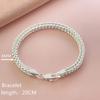 6mm Gold Plated Dragon Bone Chain Bracelet 24K Gold Plated Braided Chain Lobster Clasp
