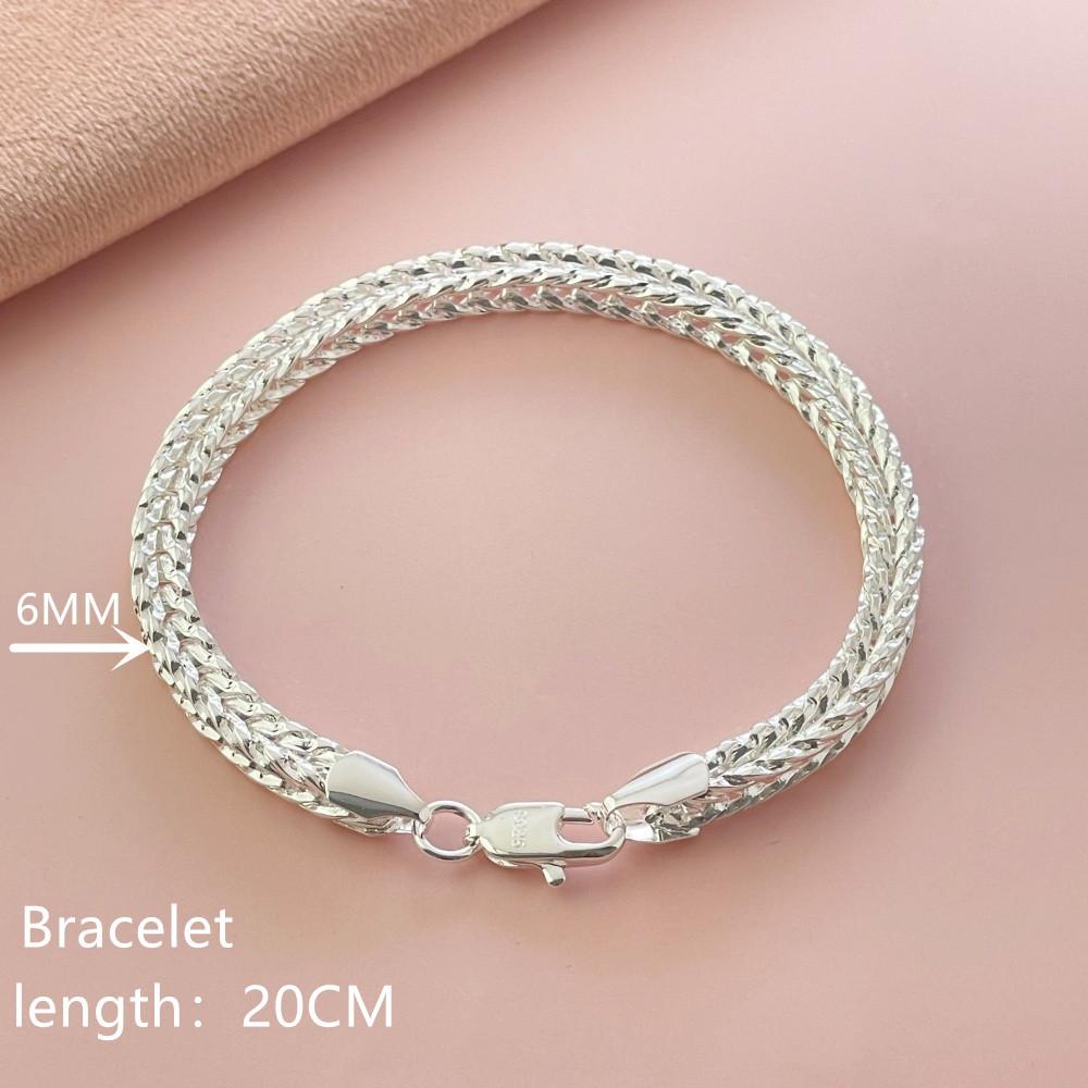 6mm Gold Plated Dragon Bone Chain Bracelet 24K Gold Plated Braided Chain Lobster Clasp