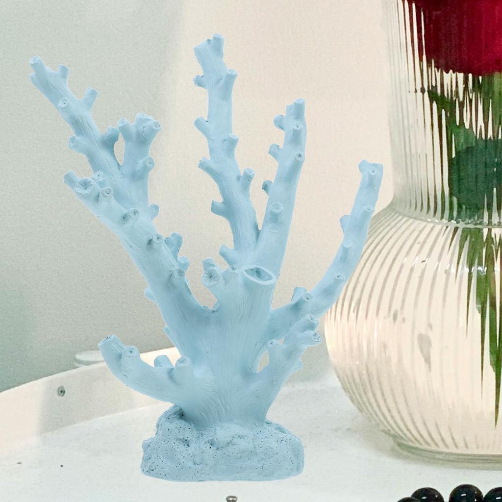 Elegant Resin Coral Decor Mediterranean Theme Serene Atmosphere Fish Tank Accessories Home Interior Enhancement