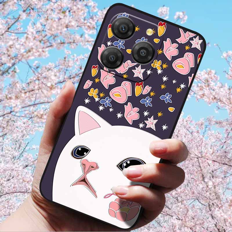 For Blackview Shark 9 5G Cases 3D Relief Flower Emboss Soft Silicone For Blackview Shark 9 5G 3D Cartoon Back Cover Cases Shark9