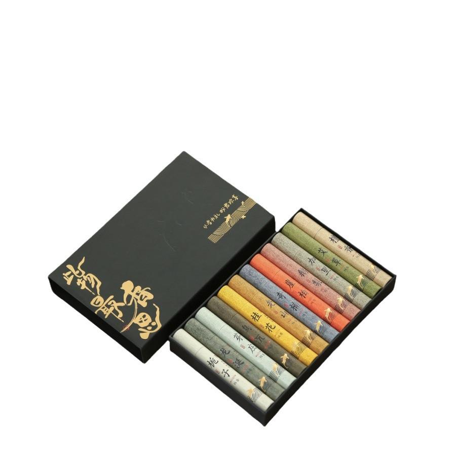 Xiangsi 12-Flavors Incense Stick Gift Set for Home Aromatherapy