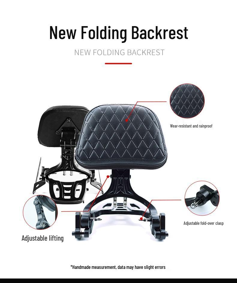 Qidian KD150C Retro Side Bag Canvas with Protective Bar, Backrest, and Footrest Modification