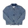 Ami Hjk835 De0046 480 Small Heart Logo Denim Zip Jacket