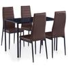 VidaXL 5-piece Dining Set Brown