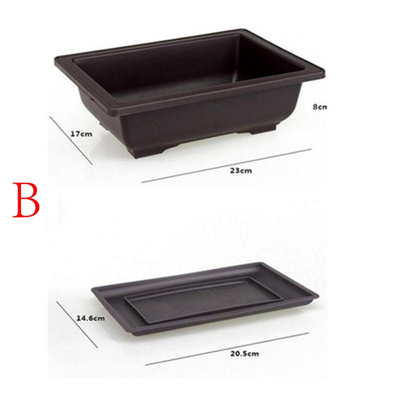 

1 шт. Имитация фиолетового песка, прямоугольная ваза, садовые кашпо, горшок для суккулентов, цветочный горшок, питомниковые горшки, балконный бонсай с поддоном