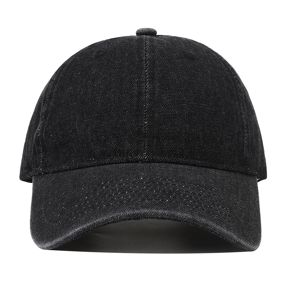 

High Quality Solid Color Denim Baseball Cap Snapback Hat Women Men Adjustable Vintage Washed Cotton Dad Hats Casquette 2025 Adjustable чёрный