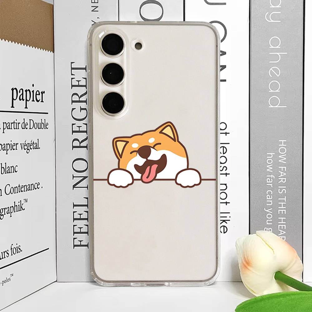 S-Shiba I-Inu Phone Case For Samsung Galaxy Transparent Cover A52 A12 A51 S21 Edge S22ULTRA S23 S24 S20LITE Plus Ultra