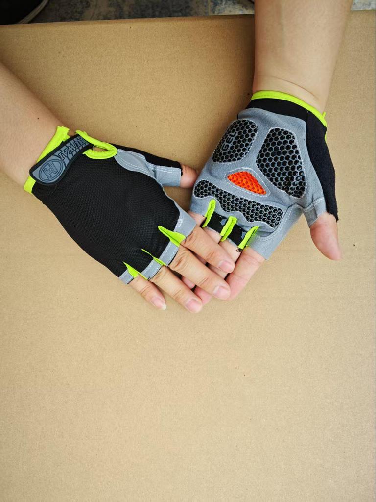 Unisex Half-Finger Gloves: Shock-Absorbing, Anti-Slip, Breathable for Cycling, Climbing, Fitness & Outdoor Sports