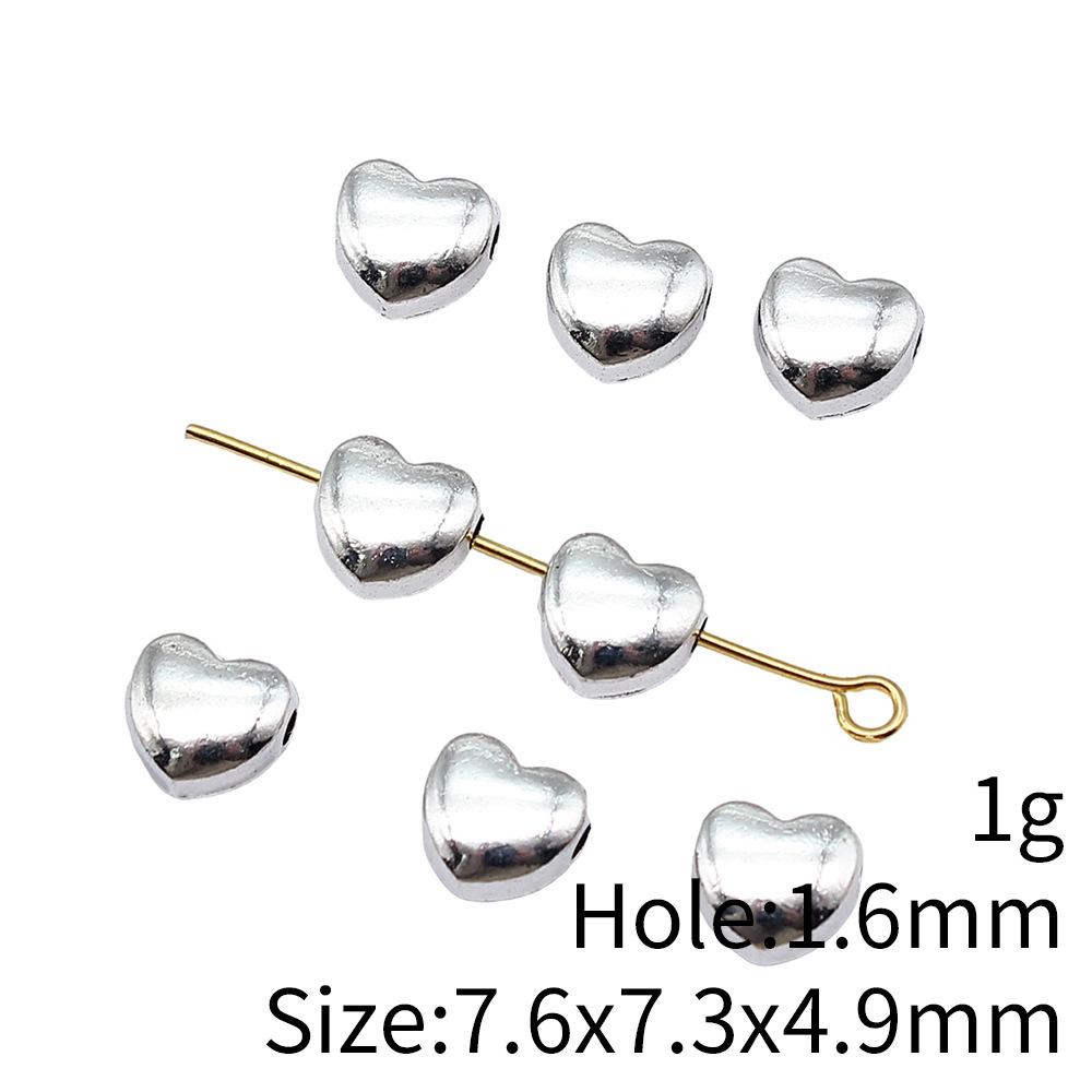Heart Loose Beads For Valentine Bracelet Necklace DIY Vintage Jewelry Making Supplies For Charm