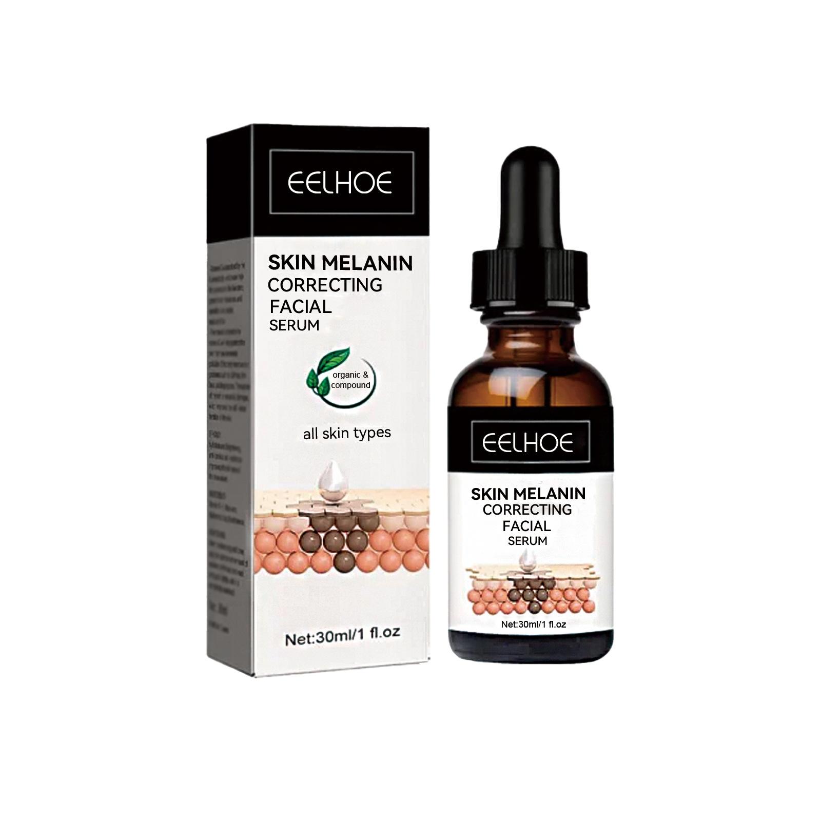 

EELHOE Melanin Correcting Serum Fade Dark Spots Anti Freckle Melasma Remover Lightening Pigment Blemish Vitamin C Face Essence 30ml Boxed