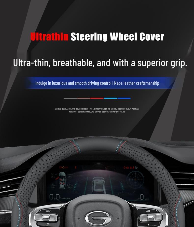 Universal Four-Season Thin Steering Wheel Cover for GAC Trumpchi Shadow Leopard Legend 22 Model
