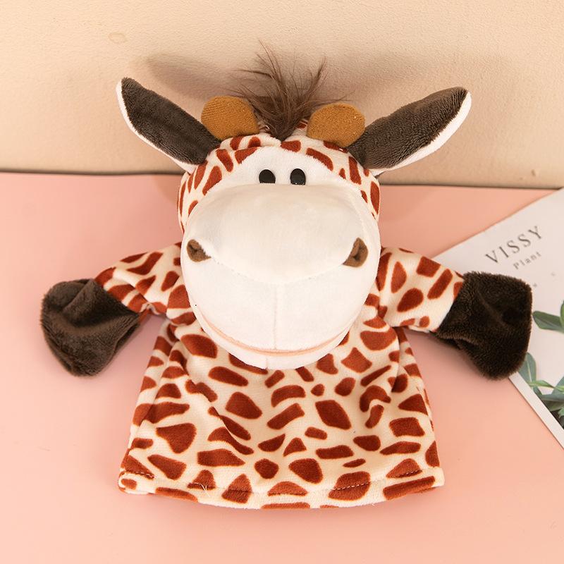 Hand puppet toy animal gloves mouth action plush doll