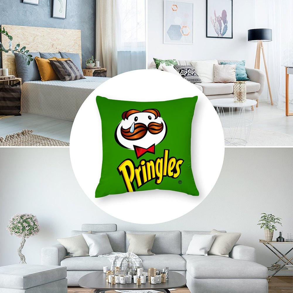 Bearded P-Pringles Pillow Case 3D Print Polyester Fiber 40*40cm Home Sofa Throw Decoration Festival Gift