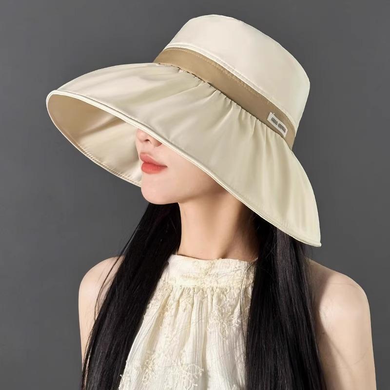Sunscreen hat women's summer sunshade wrap-around sunscreen bucket hat UV protection sun hat large brim sun hat