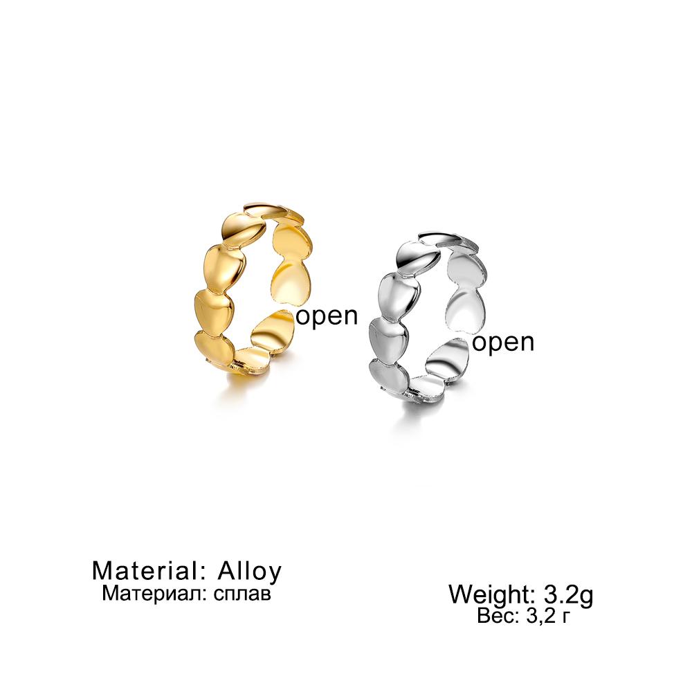 2026 Fashion Wedding Jewellery Rings Love Rings 2 Piece Gold Simple Girl's Accessories Ring Set of 2