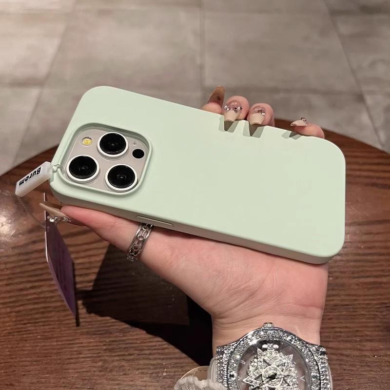 Sensing Cloud Silicone Liquido Adatto per Custodia per Telefono Cellulare Apple 16promax IPhone 15 Ultrasottile Non Ingiallito Tinta Unita Previene le Cadute