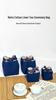Compact Travel Tea Set with Bag: One Pot, Four Cups - Durable Cotton Linen