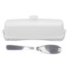 Transparent Cover Butter Dish With Lid Plastic Butter Keeper Container  For Countertop