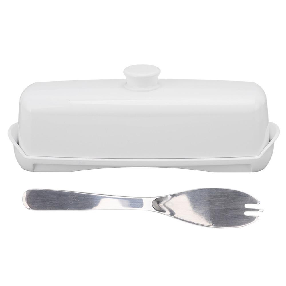 Transparent Cover Butter Dish With Lid Plastic Butter Keeper Container  For Countertop
