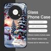 Funda de Cristal Templado para Teléfono con Diseño Lindo de Muñeco de Nieve Navideño de Invierno para Huawei Honor 200 100 90 80 Magic 7 Pro 6 5 Lite X9 X8 5G