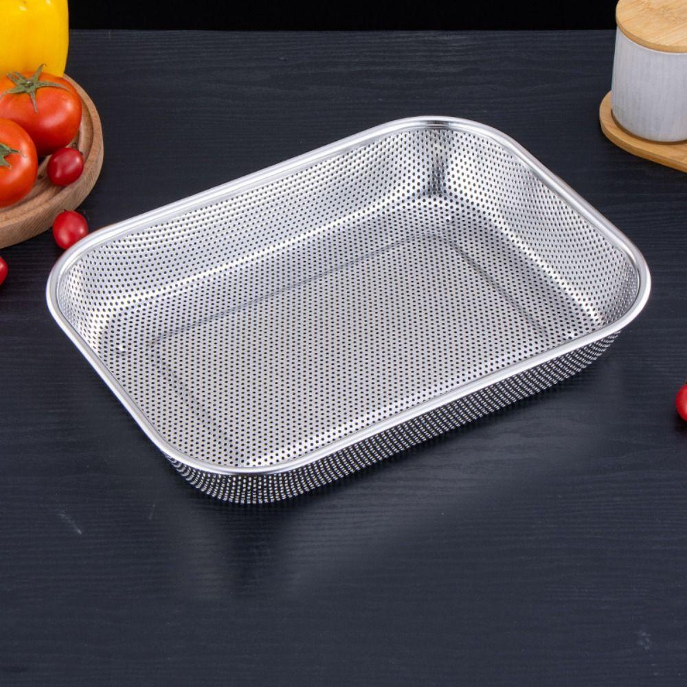 Drain Basket Chopsticks Storage Basket Stainless Steel Vegetable Washing Basin  Household