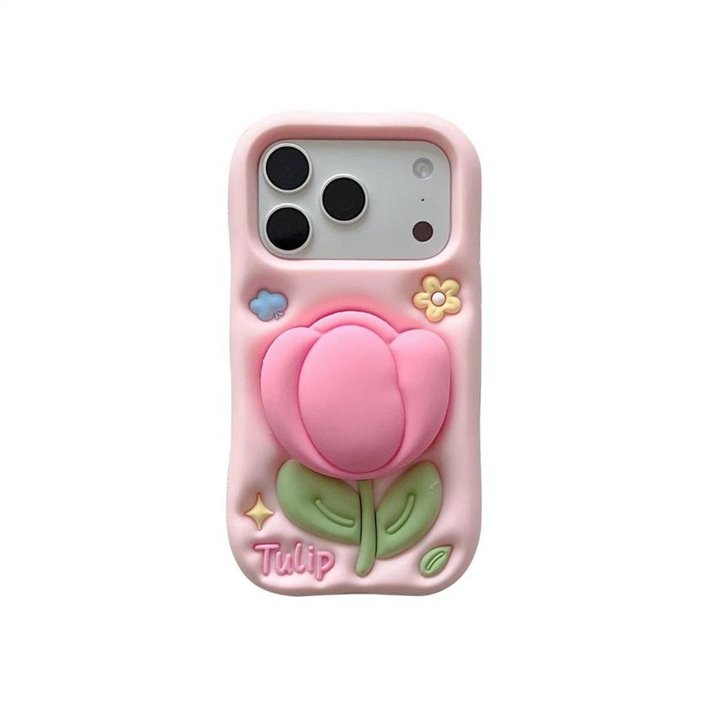Tulip 3D Stand Anti-Fall Case for iPhone 14/13/12 and Promax 17/16/15