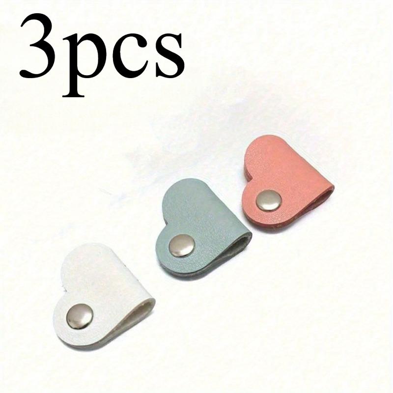 

Органайзер для кабелей в форме сердца из искусственной кожи, клипсы для организации кабелей наушников