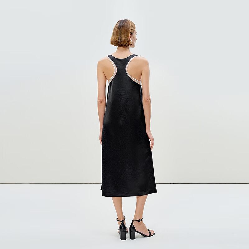 LESS 2025 Spring A-Line Wool Silk Sleeveless Dress