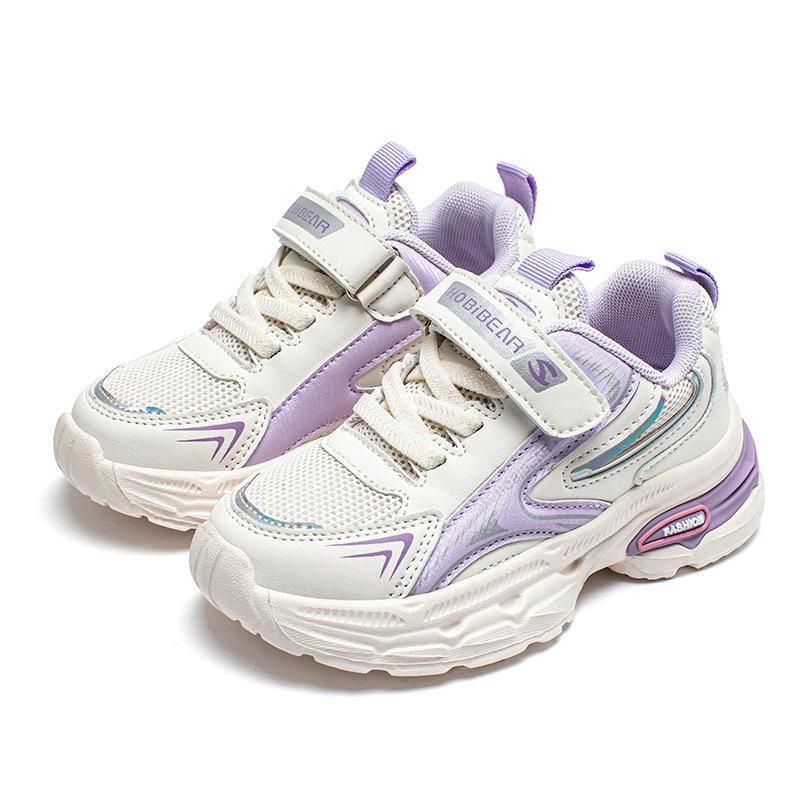 

HobiBear Весняні сітчасті кросівки для хлопчиків. Спортивне взуття для дівчаток із подвійною сіткою та дихаючою липучкою 38 світло-фіолетового кольору