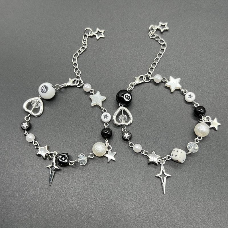 Handmade Beaded Bracelet with Unique Star Shape Eye catching and Stylish Pendant Beaded Bracelet Chic Hand Chain Decors
