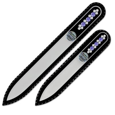 2-piece Set with Hand Decorated Crystal Nail Files OR-MS