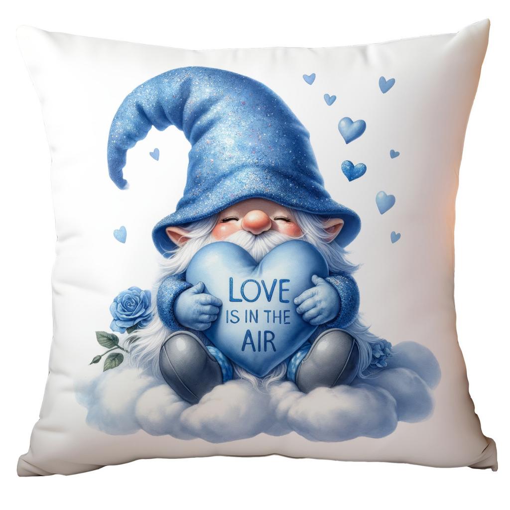 Valentinstag Kissenbezug Blau Aquarell Zwerg Kleiner Mann Kissenbezug Zuhause Sofa Kissenbezug