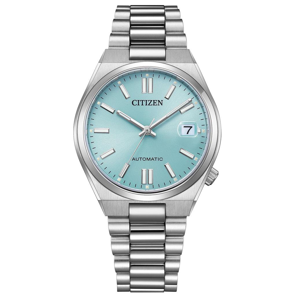Citizen NJ0200-50L Men's Mechanical Watch, 37mm, Waterproof, Silver and Blue